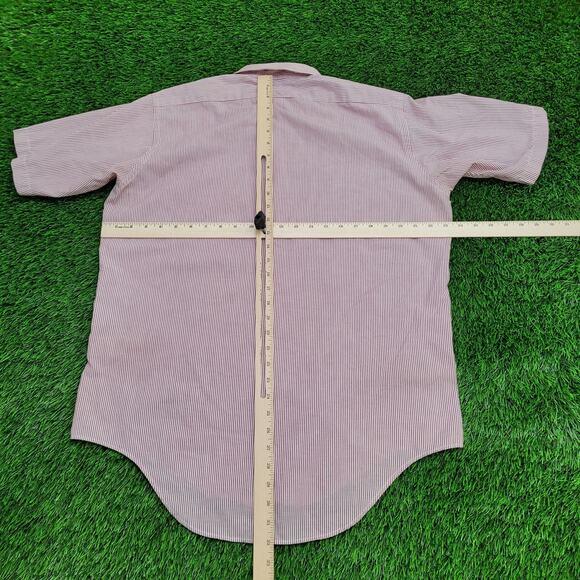 Vintage 80s Poplin Stripes Hippie Shirt Large 23x32 White - Picture 3 of 11